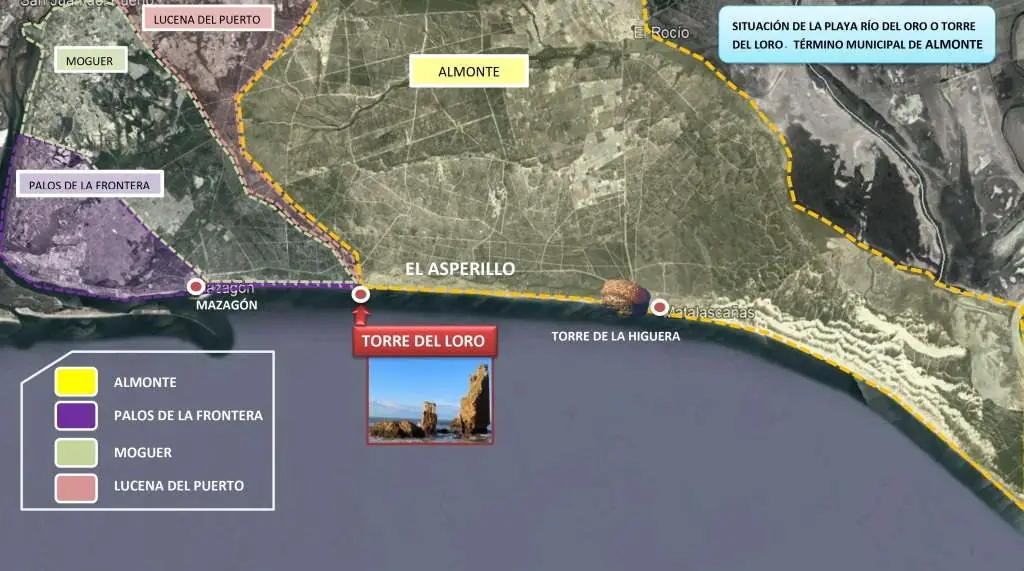 mapa de playas y calas moguer