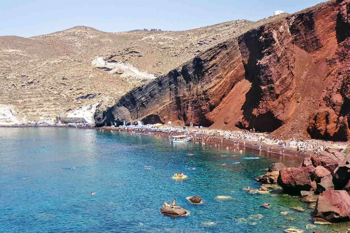Playa Roja, Santorini
